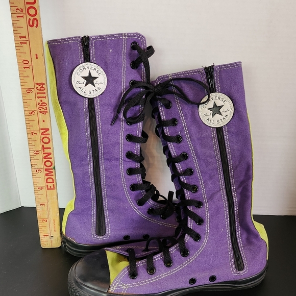 Rare! Converse Chuck Taylor Shin / Knee High Boots Sz 3.5 Youth Purple - Picture 16 of 16